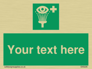 Custom Eye Wash Station Sign