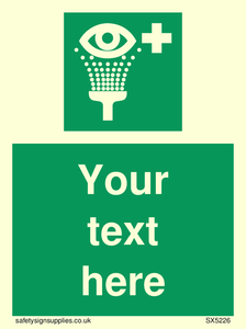 Custom Eye Wash Station Sign