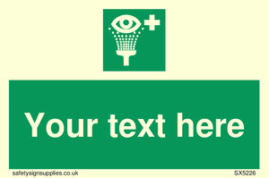 Custom Eye Wash Station Sign