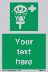 Custom Eye Wash Station Sign