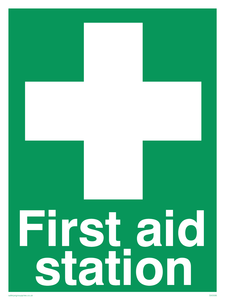 First aid station sign 