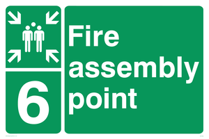 Fire Assembly Point 6 sign 