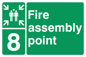 Fire Assembly Point 8 sign 