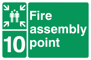 Fire Assembly Point 10 sign 