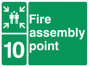 Fire Assembly Point 10 sign 