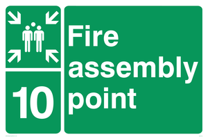 Fire Assembly Point 10 sign 