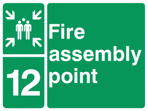 Fire Assembly Point 12 sign 