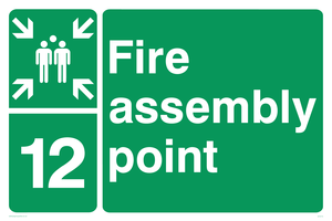 Fire Assembly Point 12 sign 
