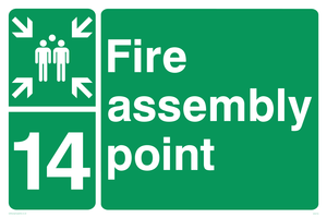 Fire Assembly Point 14 sign 