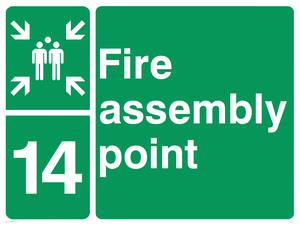 Fire Assembly Point 14 sign 