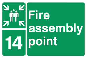Fire Assembly Point 14 sign 