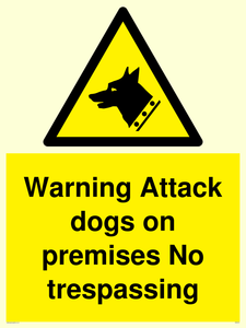 Warning Attack dogs