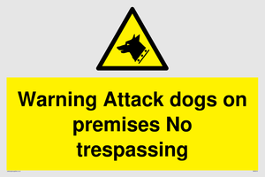 Warning Attack dogs
