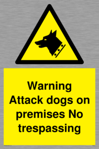 Warning Attack dogs