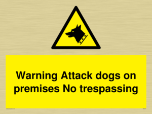 Warning Attack dogs