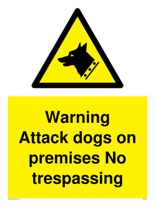 Warning Attack dogs