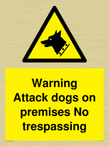 Warning Attack dogs