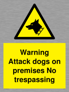 Warning Attack dogs
