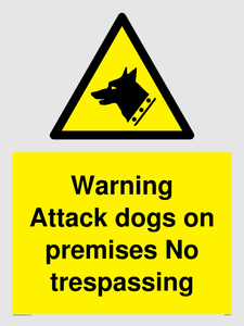 Warning Attack dogs