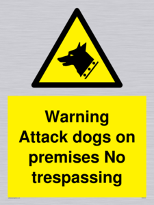Warning Attack dogs