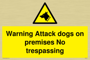 Warning Attack dogs