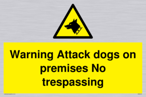 Warning Attack dogs