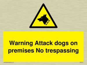 Warning Attack dogs