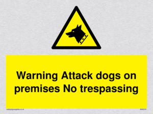 Warning Attack dogs