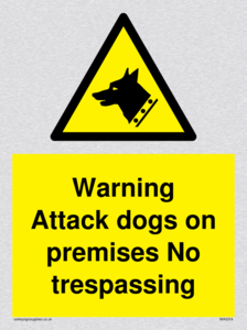Warning Attack dogs