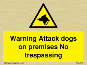 Warning Attack dogs