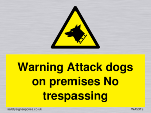 Warning Attack dogs