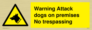 Warning Attack dogs