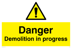 danger demolition in progress