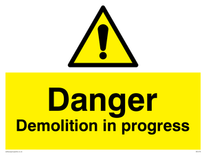 danger demolition in progress
