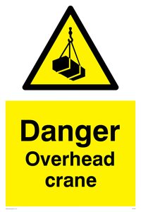 danger overhead crane