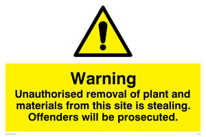 Removal of plant and materials