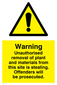 Removal of plant and materials