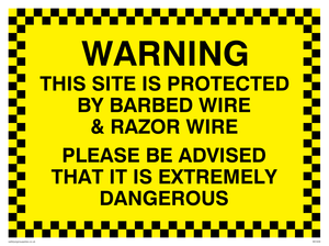 Site protected by barbed wire