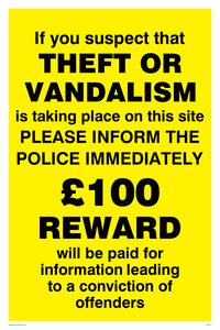 Theft vandalism inform police