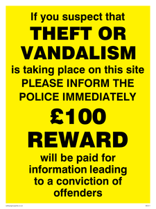 Theft vandalism inform police