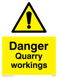 Danger Quarry workings sign 