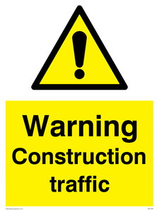 Warning Construction traffic sign 