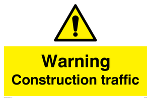 Warning Construction traffic sign 