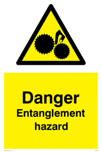 Danger Entanglement hazard sign 