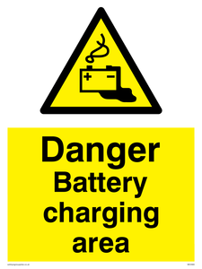 Danger Battery charging area