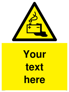 Custom Battery Charging Sign 