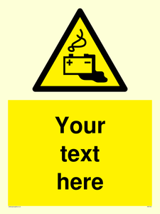 Custom Battery Charging Sign