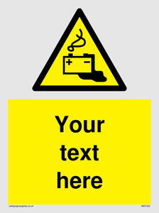 Custom Battery Charging Sign