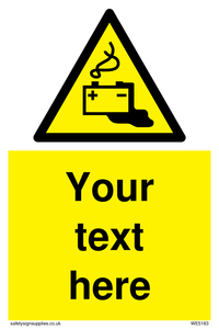 Custom Battery Charging Sign