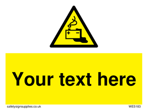 Custom Battery Charging Sign